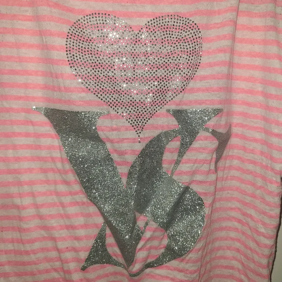 Victoria's Secret Y2K Runway Supermodel Essentials Pink/white Bling Tank Top M - Picture 3 of 4